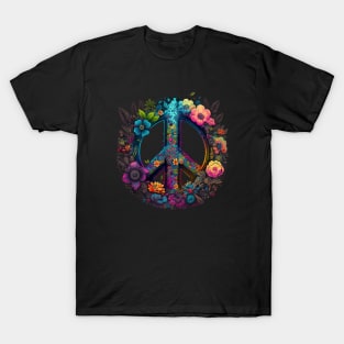 Peace and Plants Floral Peace Sign T-Shirt